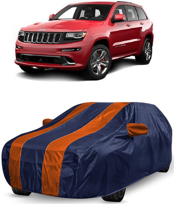 ANTOFY Car Cover For Jeep Grand Cherokee SRT 4X4 Petrol (With Mirror Pockets)(Orange, Blue)