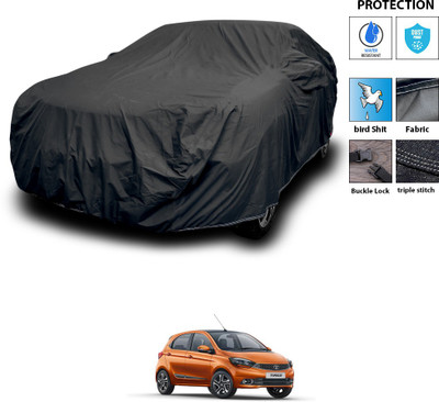 PAGORA Car Cover For Tata Tiago (With Mirror Pockets)(Black)