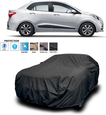 CODOKI Car Cover For Hyundai Xcent (With Mirror Pockets)(Black)