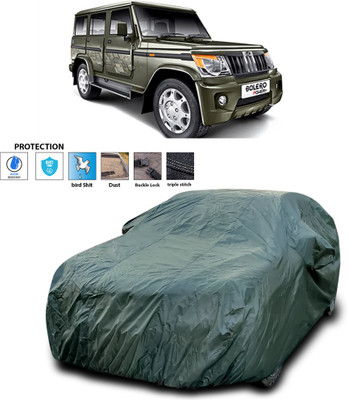 GOSHIV-car and bike accessories Car Cover For Mahindra Bolero (With Mirror Pockets)(Green)