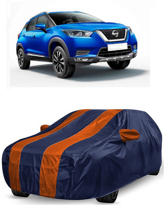 ANTOFY Car Cover For Nissan Kicks XL 1.5 D (With Mirror Pockets)(Orange, Blue)