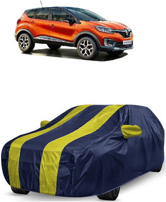 ANTOFY Car Cover For Renault Captur (With Mirror Pockets)(Yellow, Blue)