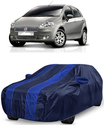ANTOFY Car Cover For Fiat Punto Emotion 1.4L (With Mirror Pockets)(Blue, Blue)