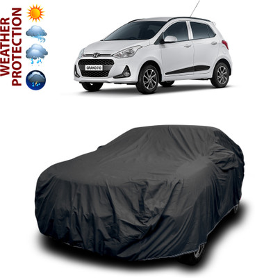 PAGORA Car Cover For Hyundai Grand i10 (With Mirror Pockets)(Black)