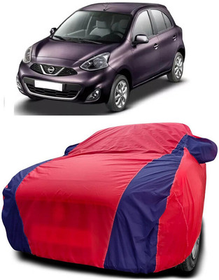 Autoprime Car Cover For Nissan Micra Diesel XL Optional (With Mirror Pockets)(Red, Blue)