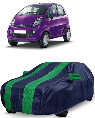 ANTOFY Car Cover For Tata Nano Genx (With Mirror Pockets)(Green, Blue)