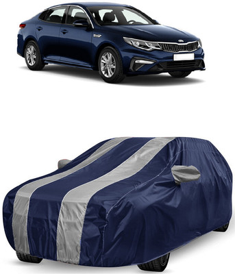 ANTOFY Car Cover For Kia Optima (With Mirror Pockets)(White, Blue)
