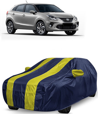 ANTOFY Car Cover For Toyota Glanza V CVT (With Mirror Pockets)(Yellow, Blue)