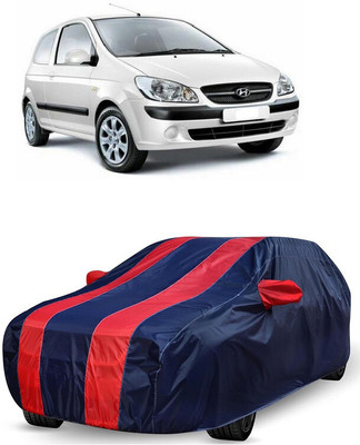 ANTOFY Car Cover For Hyundai Getz GL (With Mirror Pockets)(Red, Blue)