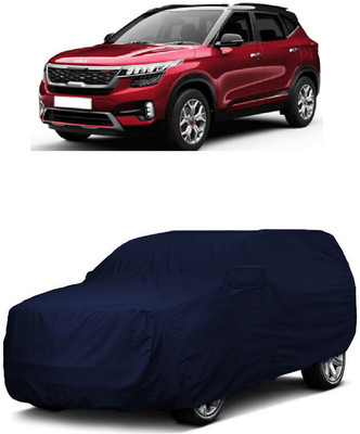 ANTOFY Car Cover For Kia Seltos GTK 1.4 (With Mirror Pockets)(Blue)