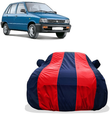 Tricway Car Cover For Maruti 800 AC Uniq (With Mirror Pockets)(Red)