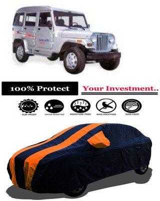 Amexride Car Cover For Mahindra Marshal DI (With Mirror Pockets)(Orange)