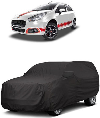 ANTOFY Car Cover For Fiat Abarth Punto 1.4 T-Jet Petrol (With Mirror Pockets)(Grey)