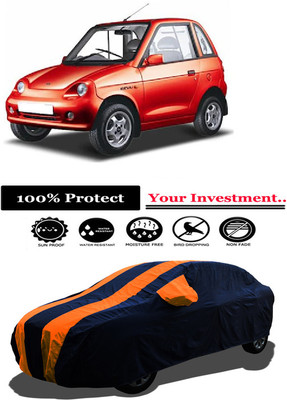 Amexride Car Cover For Mahindra Reva Classic (With Mirror Pockets)(Orange)