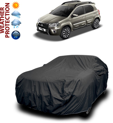 PAGORA Car Cover For Toyota Etios Cross (With Mirror Pockets)(Black)