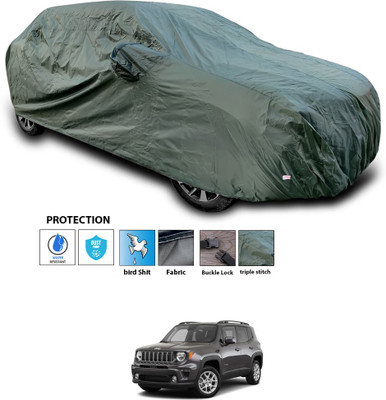 GOSHIV-car and bike accessories Car Cover For Jeep Renegade (With Mirror Pockets)(Green)
