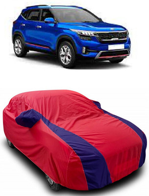 ANTOFY Car Cover For Kia Seltos HTX 1.5 Diesel (With Mirror Pockets)(Red, Blue)
