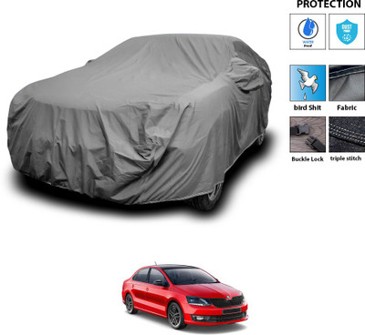 CODOKI Car Cover For Skoda Rapid (With Mirror Pockets)(Grey)