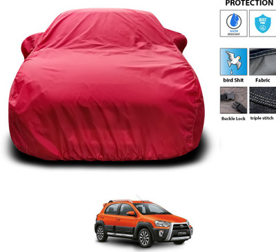 CODOKI Car Cover For Toyota Etios Cross (With Mirror Pockets)(Maroon)