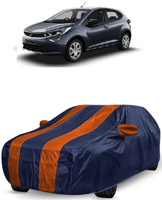 ANTOFY Car Cover For Tata Altroz XT Petrol (With Mirror Pockets)(Orange, Blue)