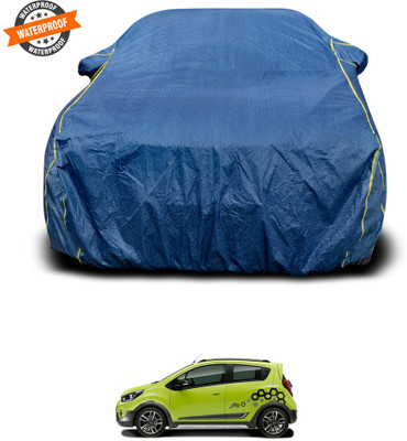 PAGORA Car Cover For Chevrolet Beat (With Mirror Pockets)(Blue)