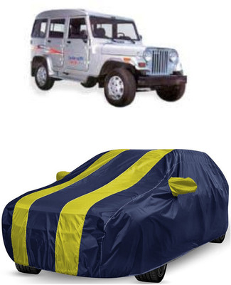 ANTOFY Car Cover For Mahindra Marshal DI (With Mirror Pockets)(Yellow, Blue)