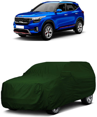 ANTOFY Car Cover For Kia Seltos GTK Petrol (With Mirror Pockets)(Green)