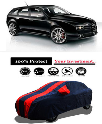 Amexride Car Cover For Alfa Romeo 159 SPORTWAGON 1750 Tbi (With Mirror Pockets)(Red)