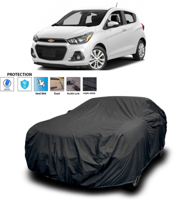 PAGORA Car Cover For Chevrolet Spark (With Mirror Pockets)(Black)