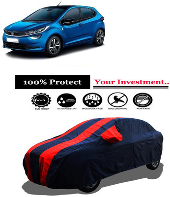Amexride Car Cover For Tata Altroz XM Diesel (With Mirror Pockets)(Red)