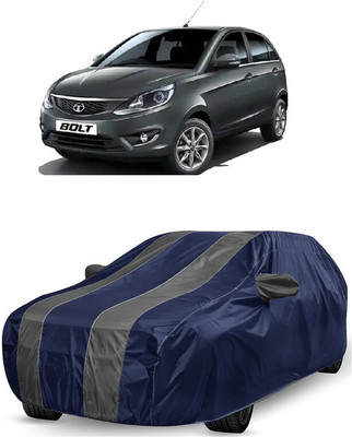 ANTOFY Car Cover For Tata Bolt Revotron XT (With Mirror Pockets)(Grey, Blue)