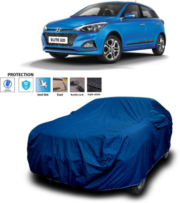 CODOKI Car Cover For Hyundai Elite i20 (With Mirror Pockets)(Blue)