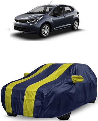 ANTOFY Car Cover For Tata Altroz XT Petrol (With Mirror Pockets)(Yellow, Blue)