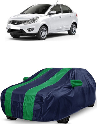 ANTOFY Car Cover For Tata Zest Quadrajet 1.3 75PS XE (With Mirror Pockets)(Green, Blue)