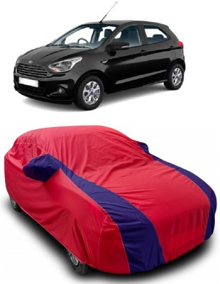 ANTOFY Car Cover For Ford Figo 1.5D Base MT (With Mirror Pockets)(Red, Blue)