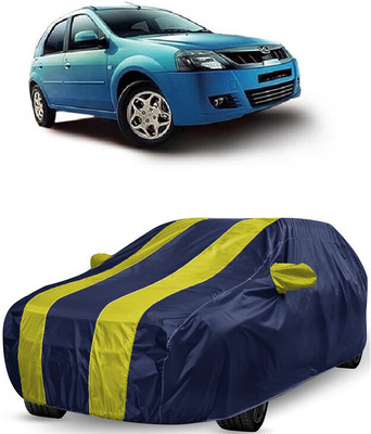ANTOFY Car Cover For Mahindra E Verito D4 Electric (With Mirror Pockets)(Yellow, Blue)
