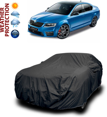 CODOKI Car Cover For Skoda Octavia RS (With Mirror Pockets)(Black)