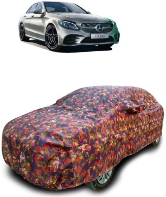 ANTOFY Car Cover For Mercedes Benz C200 (With Mirror Pockets)(Multicolor)