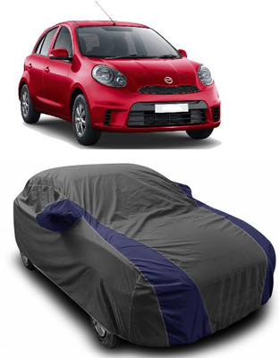 ANTOFY Car Cover For Nissan Micra Active XL ICC WT20 SE (With Mirror Pockets)(Grey, Blue)