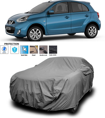 PAGORA Car Cover For Nissan Micra (With Mirror Pockets)(Grey)