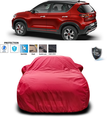 CODOKI Car Cover For Kia Sonet (With Mirror Pockets)(Maroon)