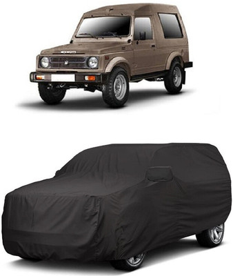 ANTOFY Car Cover For Maruti Suzuki Gypsy 1000 (With Mirror Pockets)(Grey)