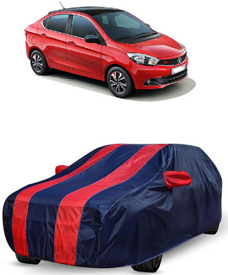 ANTOFY Car Cover For Tata Tigor Buzz Diesel (With Mirror Pockets)(Red, Blue)