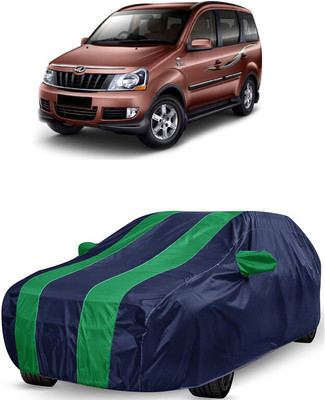 ANTOFY Car Cover For Mahindra Xylo (With Mirror Pockets)(Green, Blue)