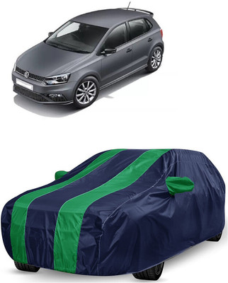ANTOFY Car Cover For Volkswagen Polo GT TSI (With Mirror Pockets)(Green, Blue)
