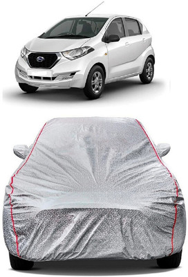 SUGASHRI Car Cover For Datsun Redi GO T Option (With Mirror Pockets)(Silver)