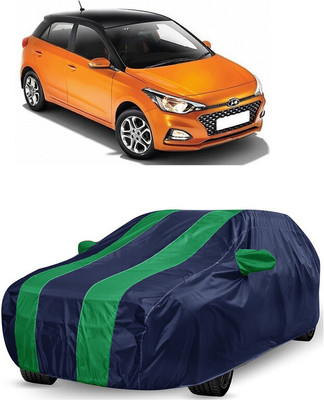 ANTOFY Car Cover For Hyundai Elite i20 Asta Option Petrol (With Mirror Pockets)(Green, Blue)