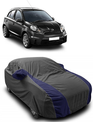 ANTOFY Car Cover For Nissan Micra Active XL Option Petrol (With Mirror Pockets)(Grey, Blue)