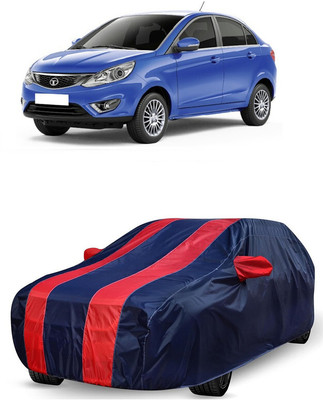 ANTOFY Car Cover For Tata Zest Revotron 1.2 XT (With Mirror Pockets)(Red, Blue)