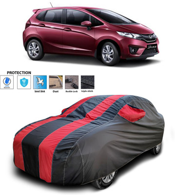 CODOKI Car Cover For Honda Jazz (With Mirror Pockets)(Red)